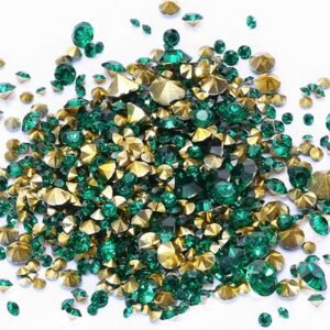 Decor Rhinestone Green Resin Rhinestones Glue On Beads PointBack Many Sizes Diamond Jewelry Nail Art Wedding Dress Decoration DIY - (Type: Ss14 3.5mm)