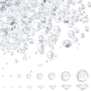 1400pcs Clear Cubic Zirconia Stone, 8 Sizes Grade A Faceted CZ Diamante Rhinestone Gems with Pointed Back Cabochons for Ring Earring Bracelet Nail Art Jewelry, 0.8/1/1.5/2/2.5/3/4/5mm